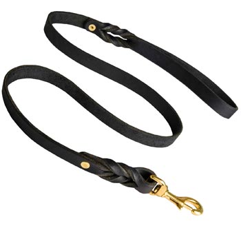 Dog Leather Leash for Swiss Mountain Dog Training and Walking