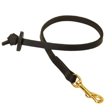 Leather Short Leash for Swiss Mountain Dog