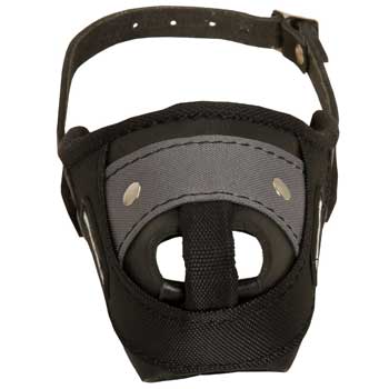 Nylon and Leather Swiss Mountain Dog Muzzle with Steel Bar for Protection Training