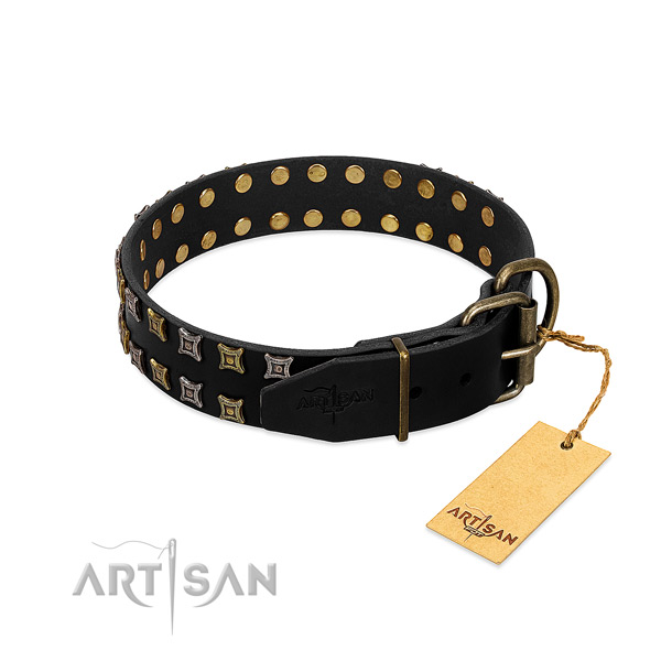 Soft to touch full grain leather dog collar created for your pet