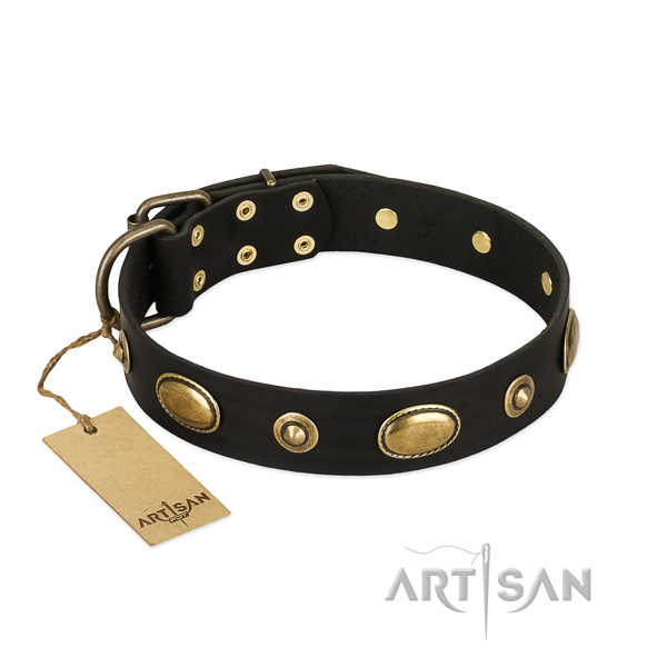 Perfect fit genuine leather collar for your doggie